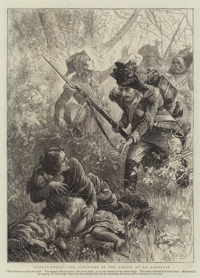 Ninety-Three, the Fugitives in the Forest of La Saudraie by Samuel Luke Fildes